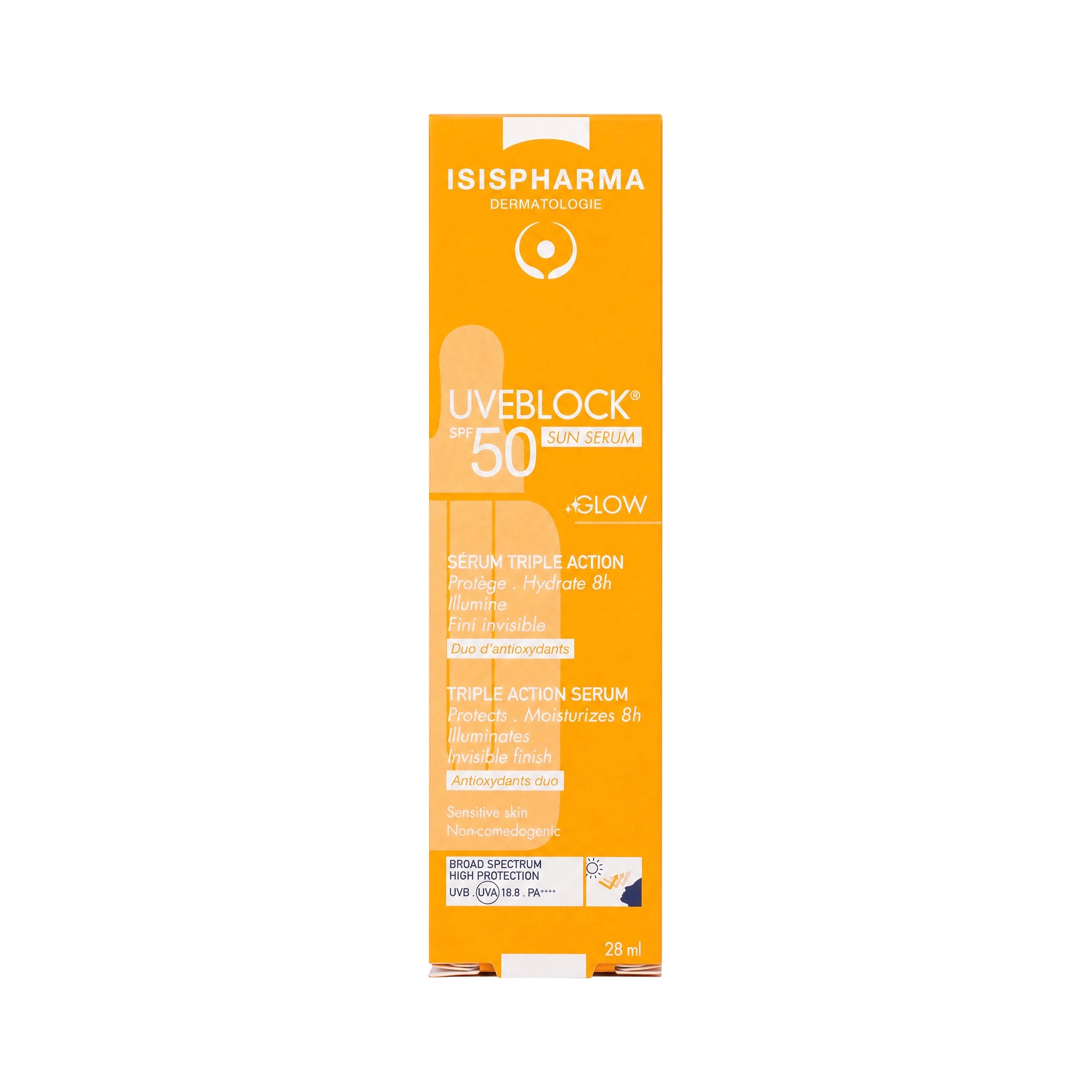 ISIS Uveblock Spf50 Triple Action Sun Serum Glow 28ml